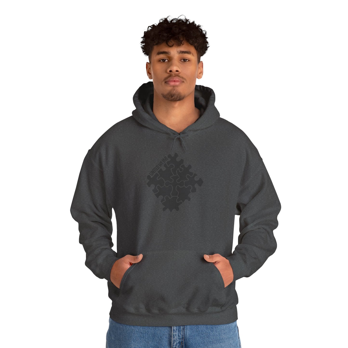 Tone on Tone Gray Logo Hoodie