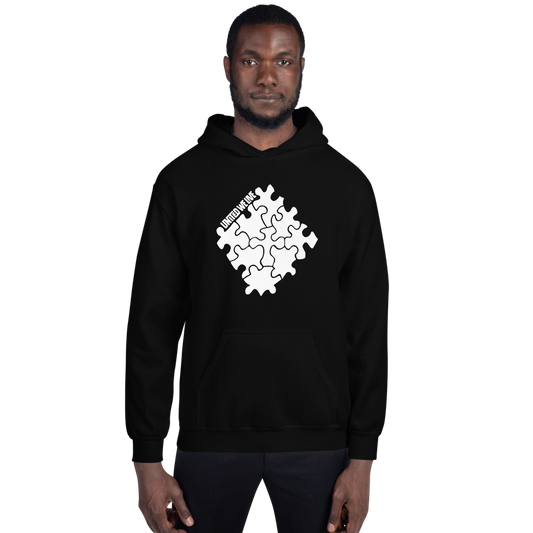 United We Live Black Hoodie White Logo