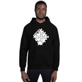 United We Live Black Hoodie White Logo