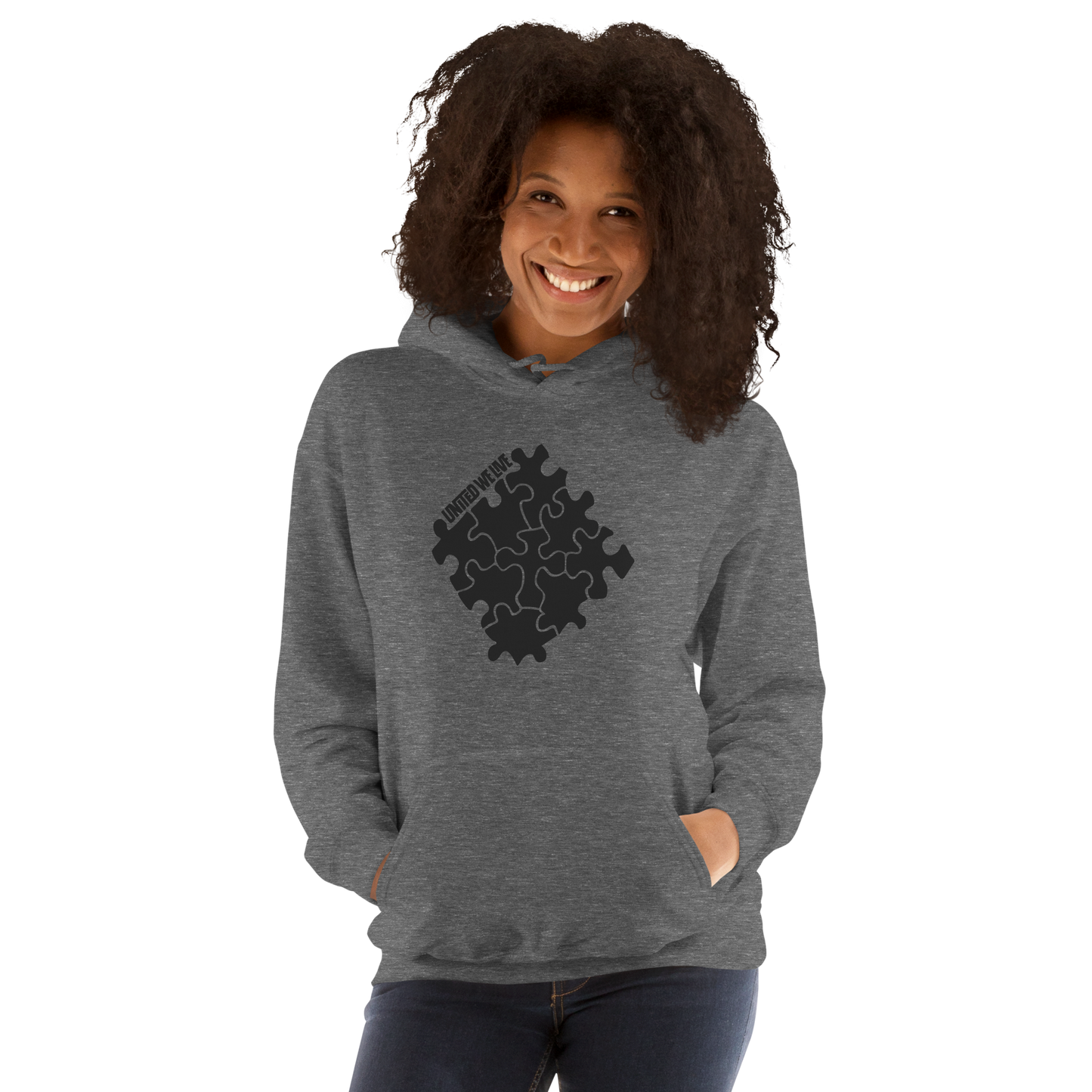 Tone on Tone Gray Logo Hoodie