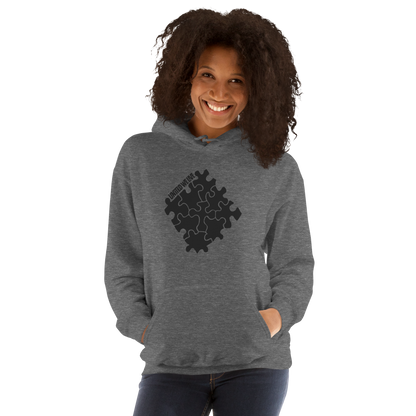 Tone on Tone Gray Logo Hoodie