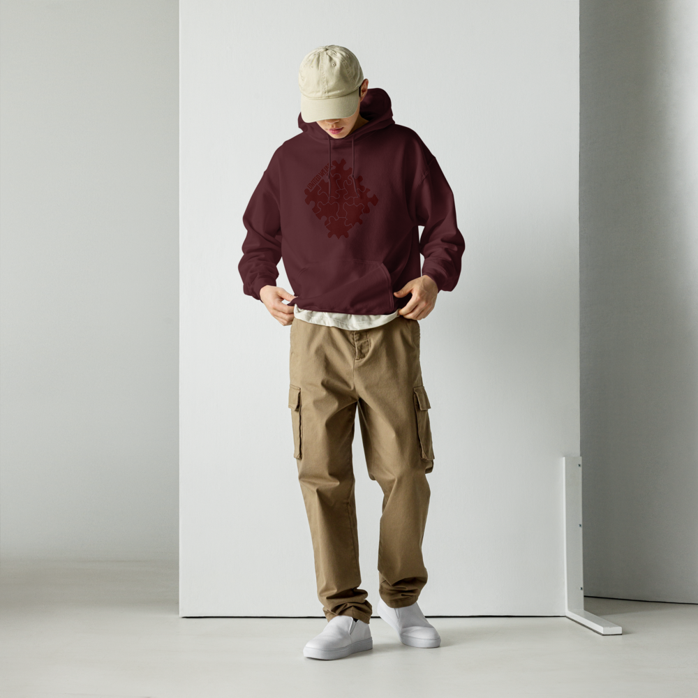 Tone on Tone Maroon Logo Hoodie