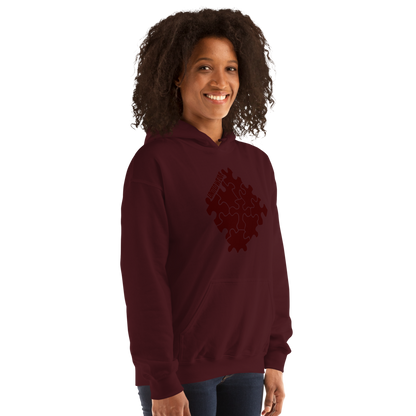 Tone on Tone Maroon Logo Hoodie