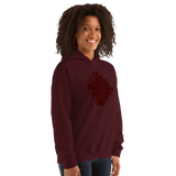Tone on Tone Maroon Logo Hoodie