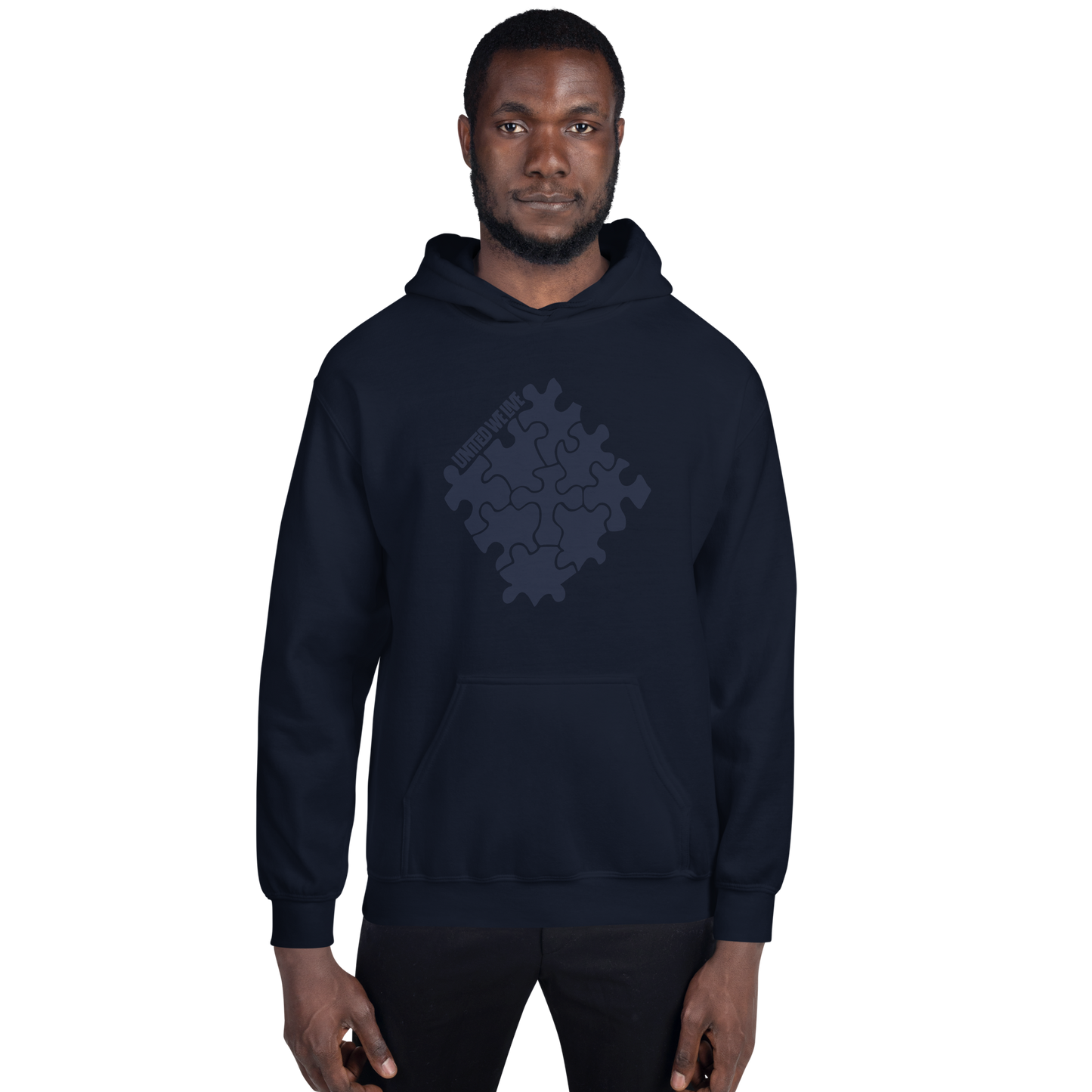 Tone on Tone Navy Logo Hoodie
