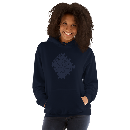 Tone on Tone Navy Logo Hoodie