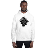 United We Live White Hoodie Black Logo