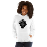 United We Live White Hoodie Black Logo