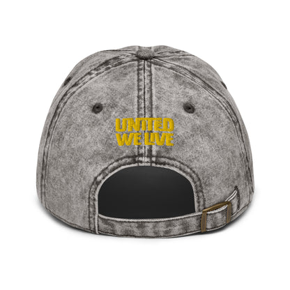 United We Live Vintage Cotton Twill Cap